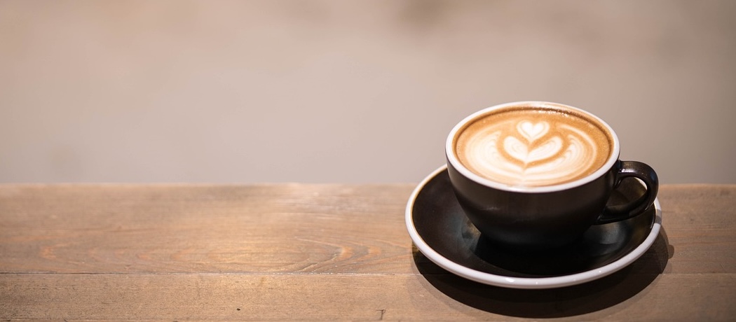 Coffee on a table banner