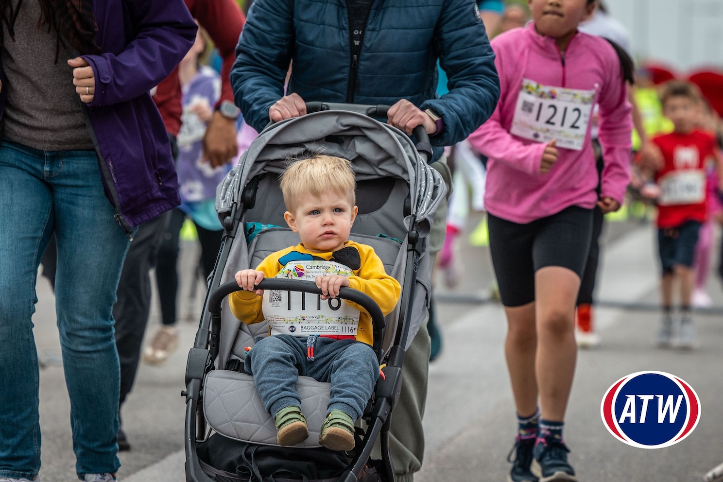 child in a pram at the CBC Fun Run