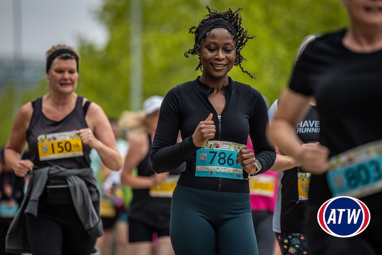 Woman running in the CBC Fun Run
