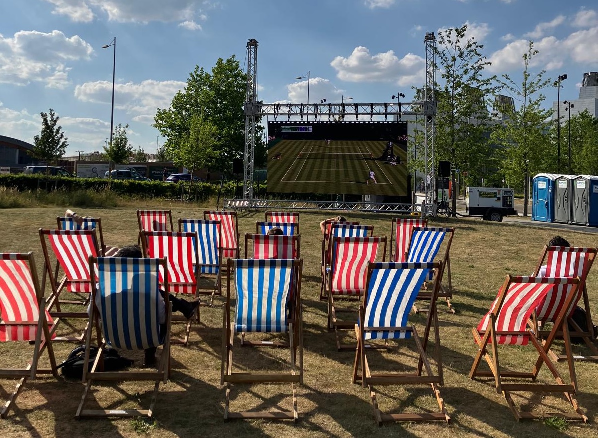 Big Screen on the CBC Green