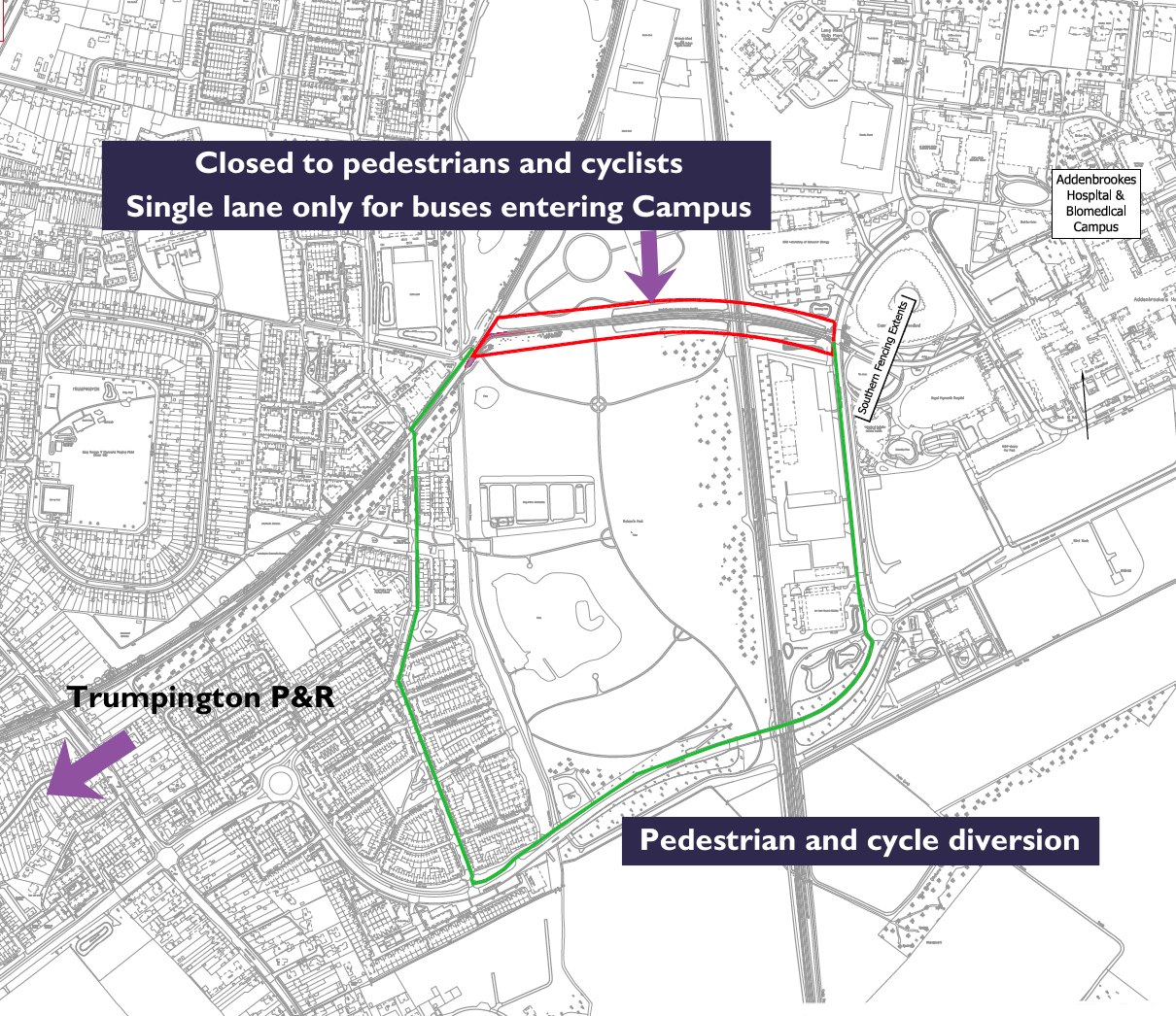 CBC Bus diversion and bridge closure March 2026