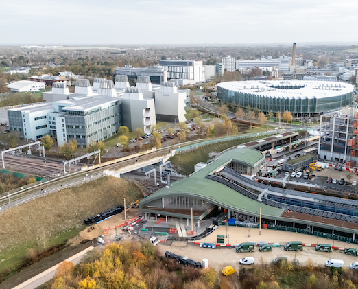 Cambridge South and Busway bridge