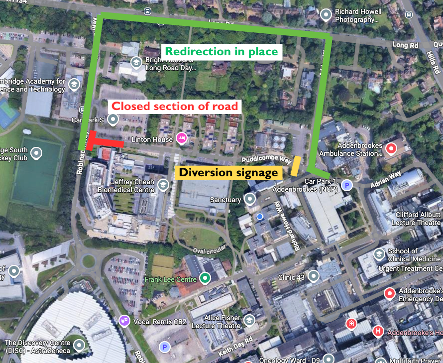 Puddicombe Way redirection